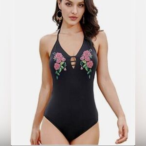 AS ROSE RICH Elegant Swimsuit Rose One Piece Women/S, Pink